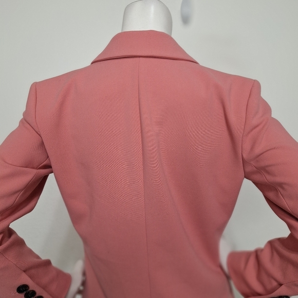 Halogen Pink Preppy Coquette Double Breasted Button Blazer Jacket Size XSP - Picture 9 of 13